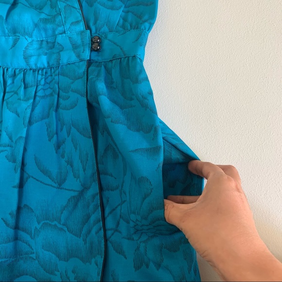 Vintage Floral Short Sleeve Wrap Dress Robbie Bee - Picture 10 of 12